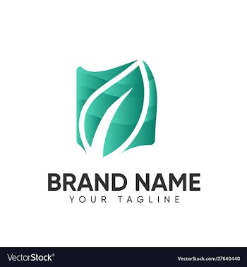 Leaf logo design concept template full color for vector image