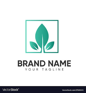 Leaf logo design concept template full color for vector image