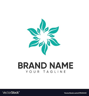 Leaf logo design concept template full color for vector image
