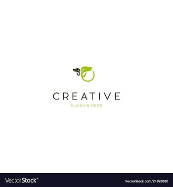 Leaf naturally creative business logo design vector image
