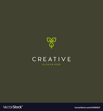 Leaf naturally creative business logo design vector image