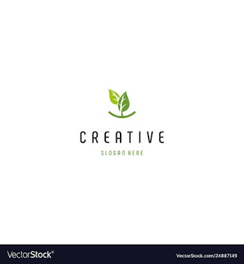 Leaf naturally ecology creative business logo vector image