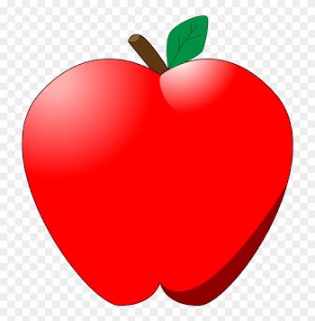 Leaf Of Apple Clipart Worm Inside Free Clip Art Buah - Bentuk Apel