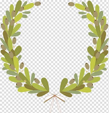 Leaf Olive, leaf combination ring transparent background PNG clipart