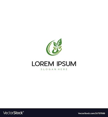 Leaf organic ecology creative logo design vector image