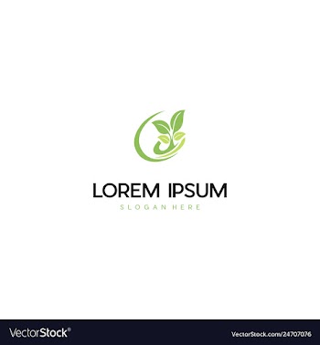 Leaf organic ecology creative logo design vector image