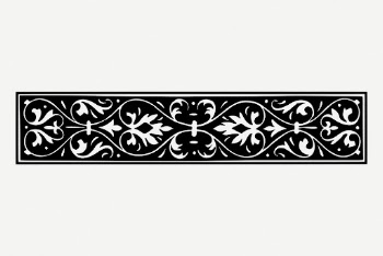 Leaf ornament border, vintage divider | Free PSD - rawpixel