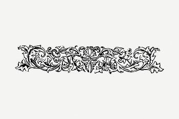 Leaf ornament collage element, vintage | Free PSD Illustration - rawpixel