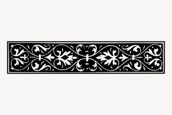 Leaf ornament divider, vintage border | Free Vector - rawpixel