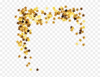 Leaf Page Border - Gold Stars Clip Art