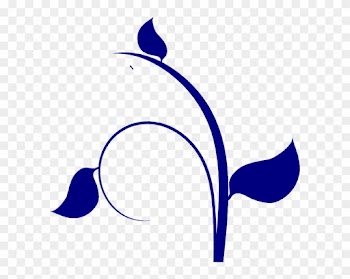 Leaf Swirl Blue Svg Clip Arts 600 X 590 Px - Flower Vine Clip Art