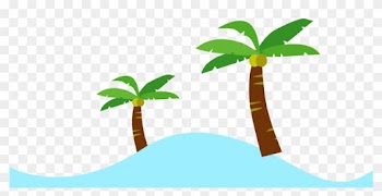 Leaf Text Green Clip Art - Coconut Tree Cartoon Png