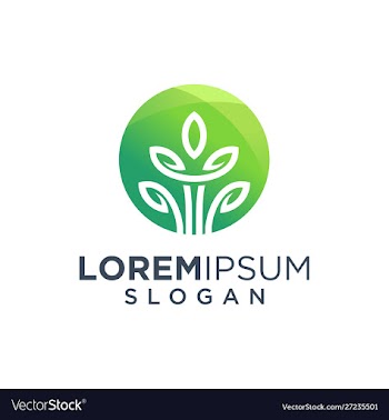 Leaf tree logo design vector image