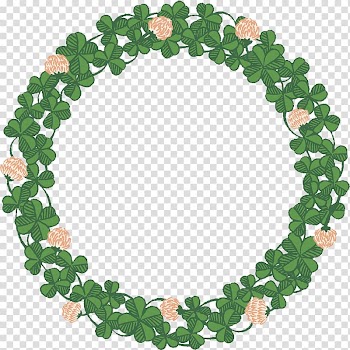 Leaf Vecteur Green, Clover ring transparent background PNG clipart