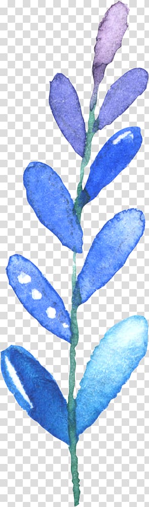 Leaf Watercolor painting Computer Icons, Purple paint floral design material transparent background PNG clipart