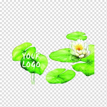 Leaf Watercolor painting, Hand-painted lotus transparent background PNG clipart