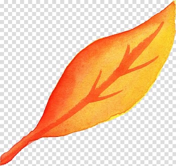 Leaf Watercolor painting Orange Yellow, watercolor leaves transparent background PNG clipart