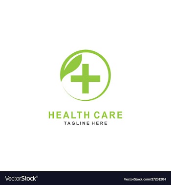 Leaf with cross plus for medicalhelth logo design vector image