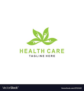 Leaf with people for medicalhealth logo desig vector image