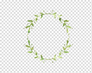 Leaf wreath art, Wreath Leaf Garland Crown, Fresh green leaves wreath material transparent background PNG clipart