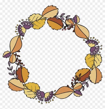Leaf Wreath Clip Art - Leaf Wreath Clip Art