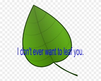 Leaf You Clip Art - Inflatable