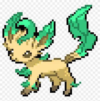 Leafeon - Pixel Art Pokemon Leafeon, HD Png Download (#1101525 ...