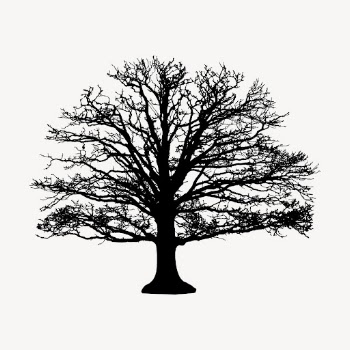 Leafless tree silhouette clipart, nature | Free Vector - rawpixel