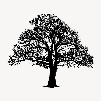 Leafless tree silhouette collage element, | Free PSD - rawpixel