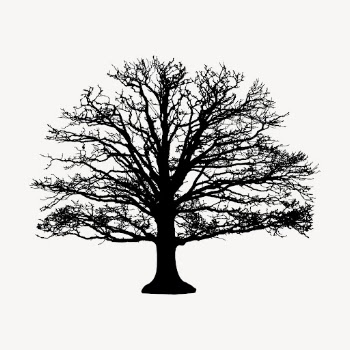 Leafless tree silhouette collage element, | Free PSD - rawpixel