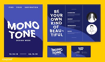 Leaflet, posters, and business card template | Free stock vector - 558269