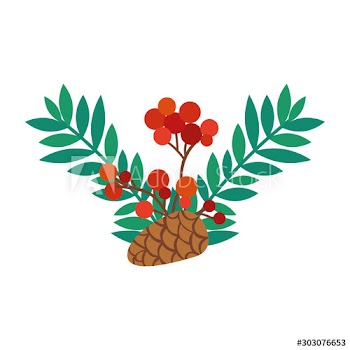 leafs and seeds christmas decoration