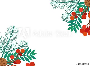 leafs and seeds christmas decoration