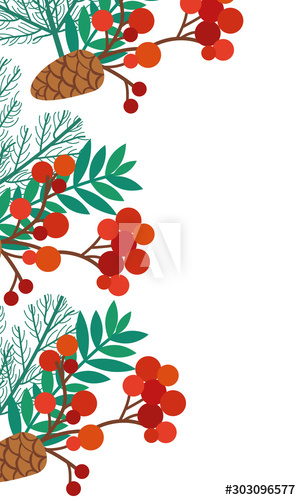 leafs and seeds christmas decoration