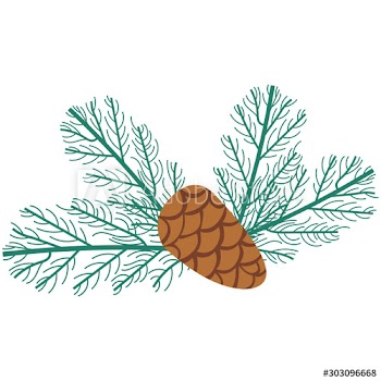 leafs and seeds christmas decoration