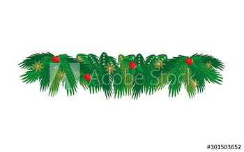 leafs tropical of christmas with balls design