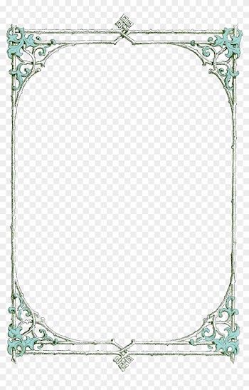 Leafy Clip Art Border From An Antique Book - Gothic Page Borders