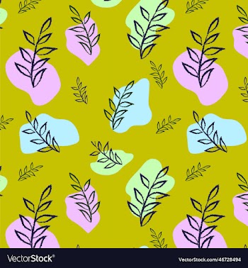 leafy seamless botanical pattern