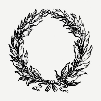 Leafy wreath drawing frame, black | Free PSD - rawpixel