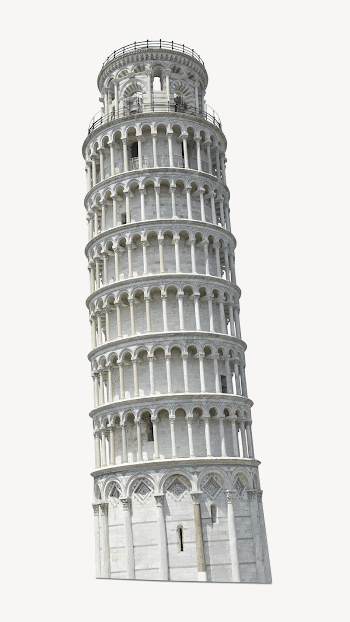 Leaning Tower of Pisa sticker, | Free PSD - rawpixel