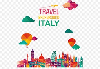 Leaning Tower of Pisa Travel Line art Illustration - Color city skyline 