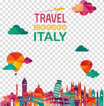 Leaning Tower of Pisa Travel Line art Illustration, Color city skyline transparent background PNG clipart