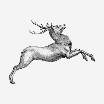 Leaping reindeer hand drawn illustration. | Free Photo - rawpixel