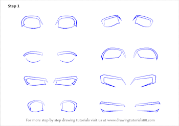 Learn How to Draw Anime Eyes - Male (Eyes) Step by Step : Drawing ...