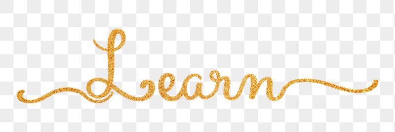 Learn png word, gold glittery | Free PNG - rawpixel