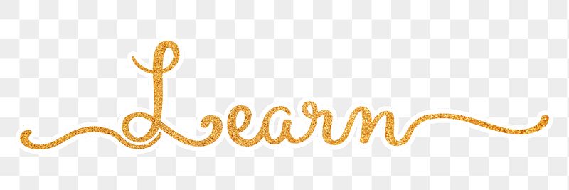 Learn png word, gold glittery | Free PNG - rawpixel