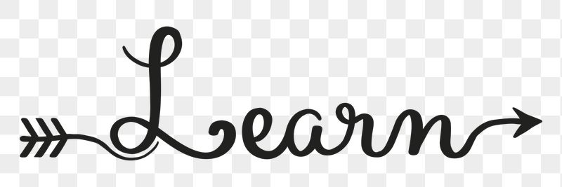 Learn png word, minimal black | Free PNG - rawpixel