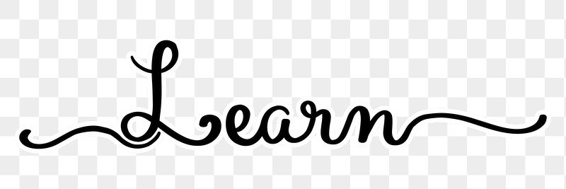 Learn png word, minimal black | Free PNG - rawpixel