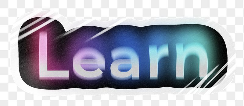 Learn png word sticker, neon | Free PNG - rawpixel