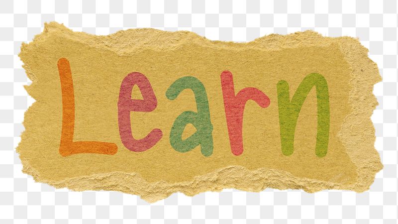 Learn png word sticker, ripped | Free PNG - rawpixel